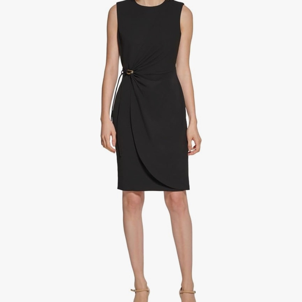 Calvin Klein Elegant Black Sleeveless Dress